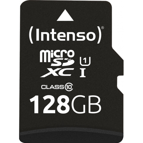 Intenso - Flash memory card (SD adapter included) - 128 GB - UHS-I U1  /  Class10 - microSDXC UHS-I - 1