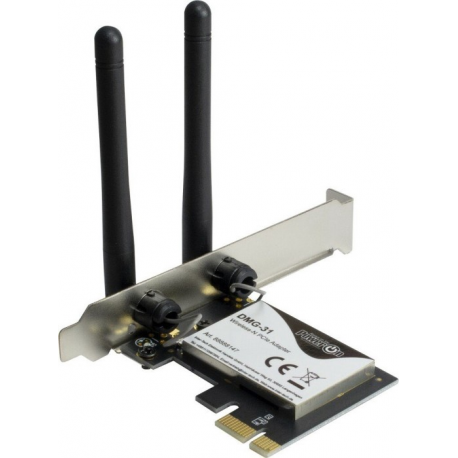 Inter-Tech DMG-31 - Network adapter - PCIe - 802.11b / g / n - 0