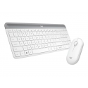 Logitech Slim Wireless Combo MK470 - Keyboard and mouse set - wireless - 2.4 GHz - French - off-white