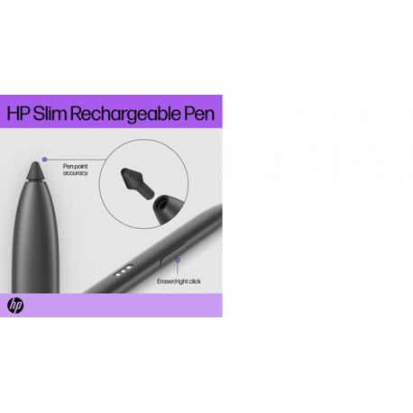 HP Slim - Digital pen - 2 buttons - harbor grey - envelope - for Pro x360 435 G9 Notebook, Fortis 11 G10 Notebook, Fortis 11 G9 Notebook - 8