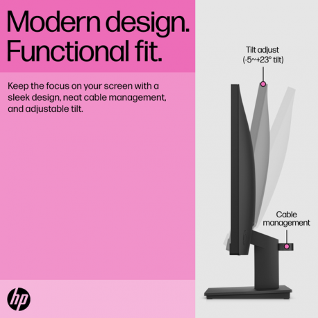 HP P22 G5 - P-Series - LED monitor - 21.5" - 1920 x 1080 Full HD (1080p) @ 75 Hz - IPS - 250 cd / m² - 1000:1 - 5 ms - HDMI, VGA, DisplayPort - black - 9