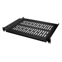 LogiLink - Rack shelf - black, RAL 9005 - 1U - 19"