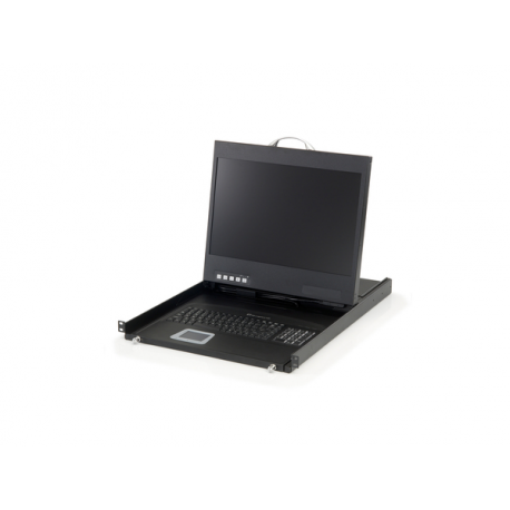 LevelOne KVM-8901 - KVM console - PS / 2, USB - 19" - rack-mountable - 1440 x 900 - 250 cd / m2 - 500:1 - VGA - 0