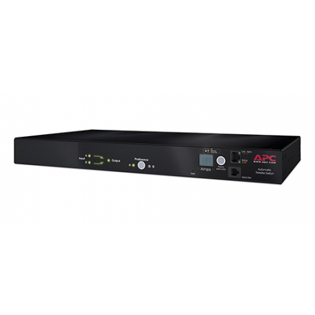 APC Automatic Transfer Switch - Bypass switch (rack-mountable) - AC 100 / 120 V - 1440 VA - Ethernet - output connectors: 10 - black - for P / N: AR109SH4, SCL400RMJ1U, SCL500RMI1UC, SCL500RMI1UNC, SMTL1000RMI2UC, SMTL750RMI2UC - 0