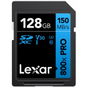 Lexar High Performance PRO BLUE Series - Flash memory card - 128 GB - Video Class V30  /  UHS-I U3  /  Class10 - 800x - SDXC UHS-I