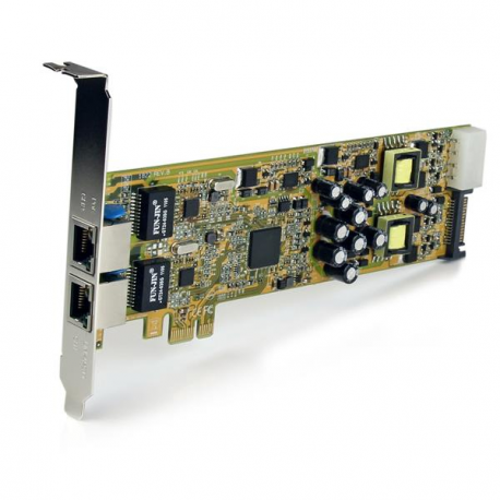 StarTech.com Dual Port PCI Express Gigabit Ethernet Network Card Adapter - 2 Port PCIe NIC 10/100/100 Server Adapter with PoE PSE (ST2000PEXPSE) - Network adapter - PCIe - Gigabit Ethernet x 2 - 1