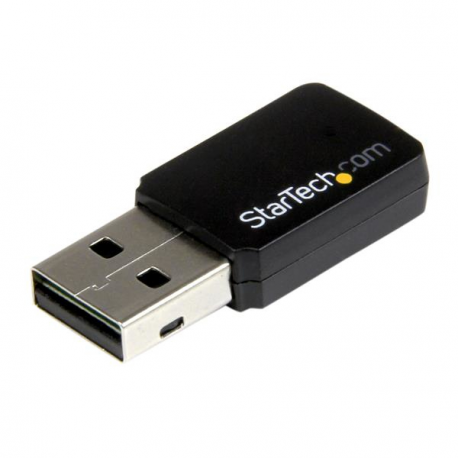 StarTech.com USB 2.0 AC600 Mini Dual Band Wireless-AC Network Adapter - 1T1R 802.11ac WiFi Adapter - 2.4GHz / 5GHz USB Wireless (USB433WACDB) - Network adapter - USB 2.0 - 802.11ac - black - 0