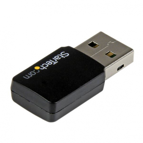 StarTech.com USB 2.0 AC600 Mini Dual Band Wireless-AC Network Adapter - 1T1R 802.11ac WiFi Adapter - 2.4GHz / 5GHz USB Wireless (USB433WACDB) - Network adapter - USB 2.0 - 802.11ac - black - 2