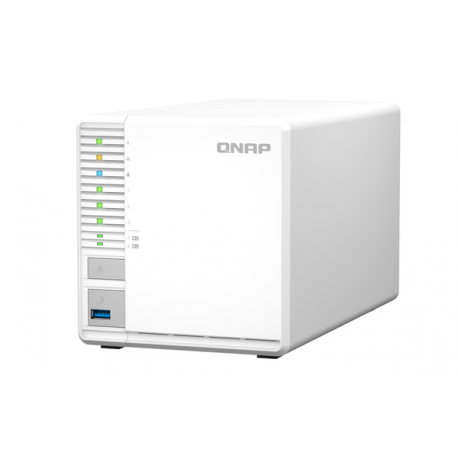 QNAP TS-364 - NAS server - 3 bays - SATA 6Gb / s - RAID 5 - RAM 8 GB - 2.5 Gigabit Ethernet - iSCSI support - 1