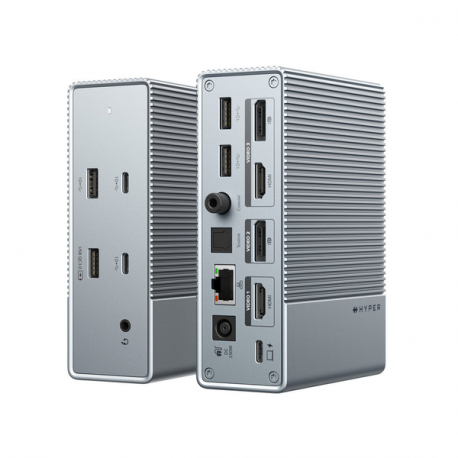 HyperDrive GEN2 - Docking station - USB-C - 2 x HDMI, 2 x DP - GigE - Europe - 0