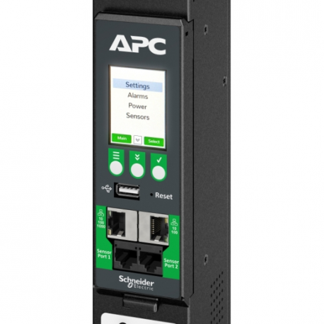 APC NetShelter Rack PDU Advanced - Power distribution unit (rack-mountable) - metered - AC 400/415 V - 11.5 kW - 11500 VA - 3-phase - Ethernet 10/100, Ethernet 10/100/1000 - input: IEC 60309 520P6 - output connectors: 42 (21 x IEC 60320 C13/C15, 21 x IEC 60320 C13/C15/C19/C21) - 0U - 1.8 m cord - black - 2