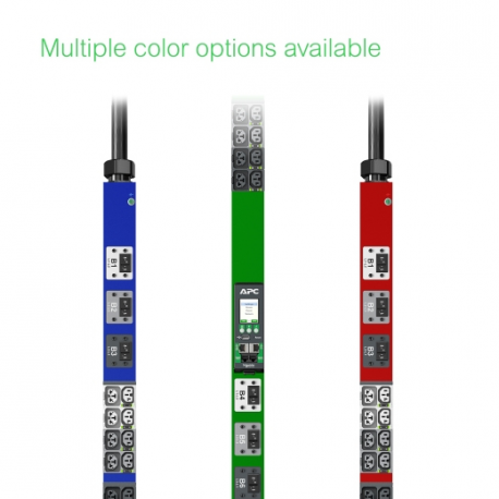 APC NetShelter Rack PDU Advanced - Power distribution unit (rack-mountable) - metered - AC 400/415 V - 11.5 kW - 11500 VA - 3-phase - Ethernet 10/100, Ethernet 10/100/1000 - input: IEC 60309 520P6 - output connectors: 42 (21 x IEC 60320 C13/C15, 21 x IEC 60320 C13/C15/C19/C21) - 0U - 1.8 m cord - black - 6