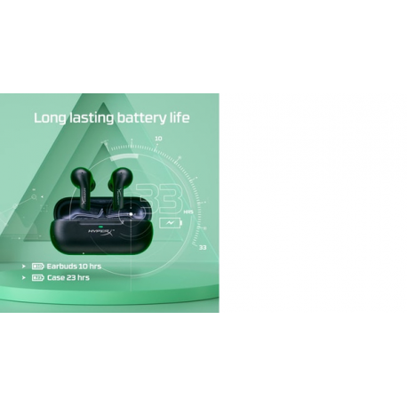 HyperX Cloud MIX Buds - True wireless earphones with mic - in-ear - Bluetooth - black - for Victus by HP Laptop 15, 16; EliteDesk 800 G6; Laptop 17; Pavilion x360 Laptop - 10