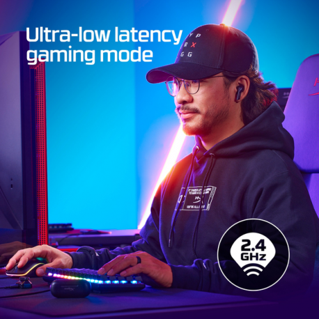 HyperX Cloud MIX Buds - True wireless earphones with mic - in-ear - Bluetooth - black - for Victus by HP Laptop 15, 16; EliteDesk 800 G6; Laptop 17; Pavilion x360 Laptop - 15