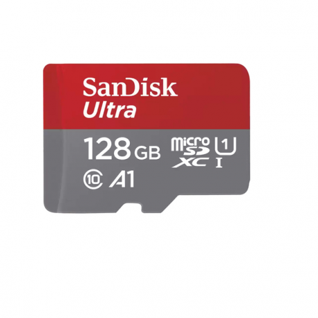 SanDisk Ultra - Flash memory card (microSDXC to SD adapter included) - 128 GB - A1  /  UHS-I U1  /  Class10 - microSDXC UHS-I - 0