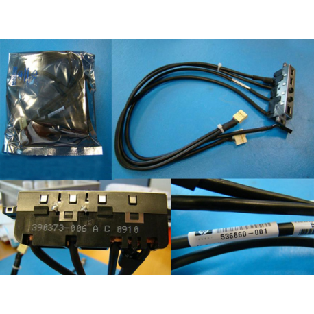 HP - USB  /  IEEE 1394  /  audio panel - USB, stereo mini jack, 6 PIN FireWire (F) to FireWire 800, 8 pin USB 2.0 header, 9-pin front panel audio header (F) - for Workstation z200, z400, Z420 - 0