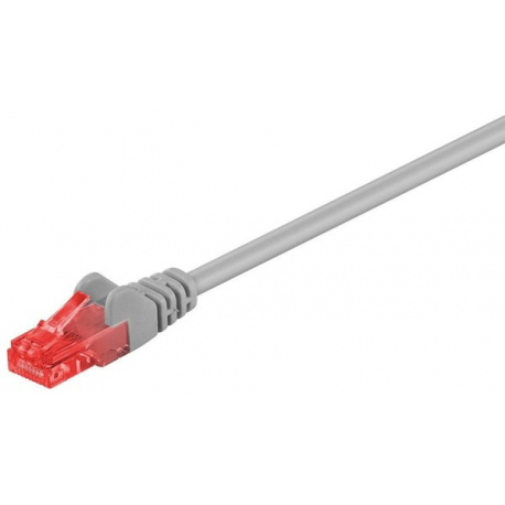 MicroConnect - Network cable - RJ-45 (M) to RJ-45 (M) - 25 cm - 6 mm - UTP - CAT 6 - round, snagless, stranded - grey - 0