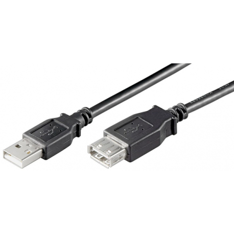MicroConnect USB 2.0 - USB extension cable - USB (F) to USB (M) - USB 2.0 - 1.8 m - black - 0