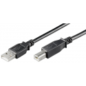MicroConnect USB 2.0 - USB cable - USB Type B (M) to USB (M) - USB 2.0 - 5 m - black