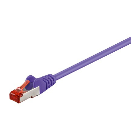 MicroConnect - Network cable - RJ-45 (M) to RJ-45 (M) - 15 cm - 6 mm - SFTP - CAT 6 - halogen-free, round, stranded - purple - 1