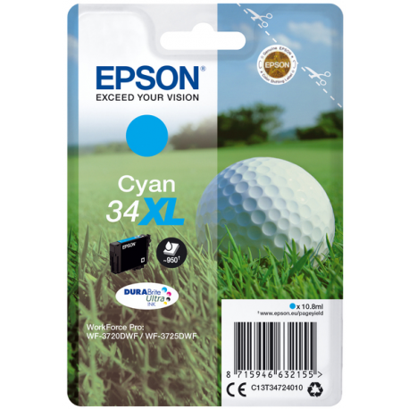 Singlepack Cyan 34XL DURABrite - 0