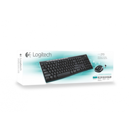 Logitech MK270 Wireless Combo - Keyboard and mouse set - wireless - 2.4 GHz - Italian - 2