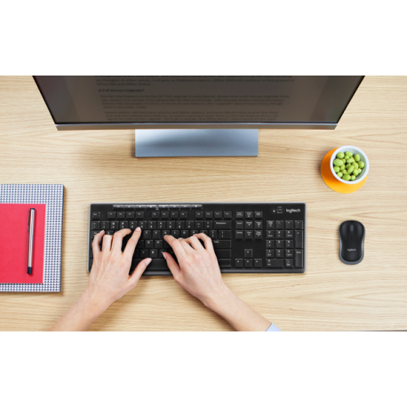 Logitech MK270 Wireless Combo - Keyboard and mouse set - wireless - 2.4 GHz - Belgium - 1