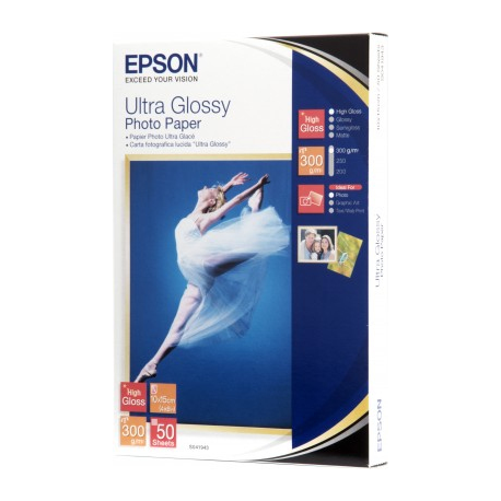 Epson Ultra Glossy Photo Paper - Glossy - 100 x 150 mm 50 sheet(s) photo paper - for EcoTank ET-1810, 2810, 2811, 2814, 2815, 2820, 2825, 2826, 2850, 2851, 2856, 4800, 4850 - 4