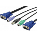 Digitus KVM Cable Set, VGA, USB Black, 3,0 m Digitus
