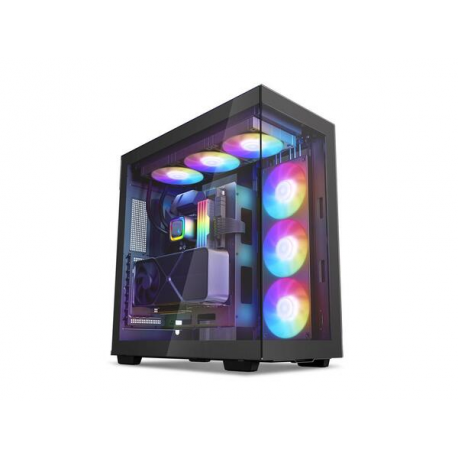 DeepCool CH780 - Tower - extended ATX - windowed side panel (tempered glass) - no power supply (ATX  /  PS / 2) - black - USB / Audio - 0