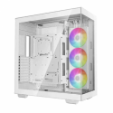 DeepCool CH780 - Tower - extended ATX - windowed side panel (tempered glass) - no power supply (ATX / PS / 2) - white - USB / Audio