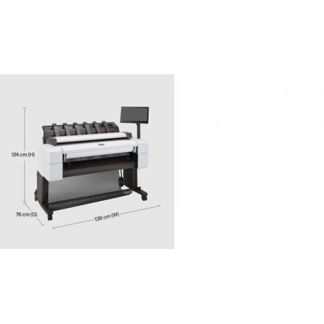 HP DesignJet T2600dr PostScript MFP - 36" multifunction printer - colour - ink-jet - 914 x 8000 mm, 610 x 15000 mm (original) - Roll (91.4 cm x 91.4 m), 914 x 1219 mm (media) - up to 0.32 min / page (printing) - 2 rolls - USB, Gigabit LAN - 6