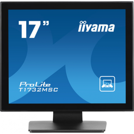 iiyama ProLite T1732MSC-B1SAG - LED monitor - 17" - touchscreen - 1280 x 1024 @ 75 Hz - TN - 250 cd / m² - 1000:1 - 5 ms - HDMI, VGA, DisplayPort - speakers - black, matte finish - 7