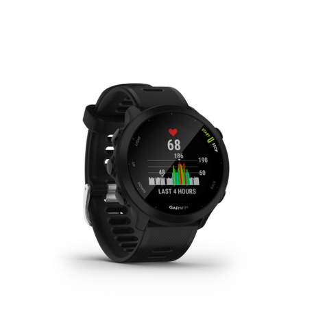 Garmin Forerunner 55 - Black - sport watch with band - silicone - black - display 1.04" - Bluetooth, ANT+ - 37 g - 1