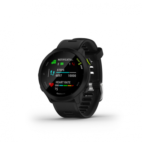 Garmin Forerunner 55 - Black - sport watch with band - silicone - black - display 1.04" - Bluetooth, ANT+ - 37 g - 2