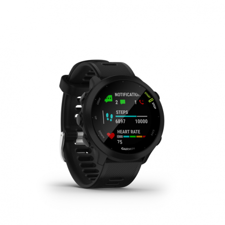 Garmin Forerunner 55 - Black - sport watch with band - silicone - black - display 1.04" - Bluetooth, ANT+ - 37 g - 4