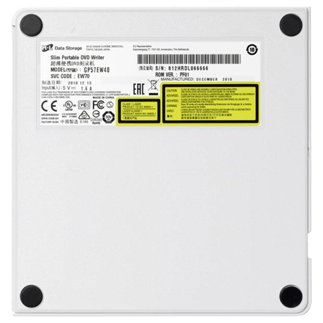 Hitachi-LG Data Storage GP60NS60 - Disk drive - DVD±RW (±R DL)  /  DVD-RAM - 8x / 6x / 5x - USB 2.0 - external - silver - 2