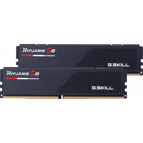 G.Skill Ripjaws S5 - DDR5 - kit - 64 GB: 2 x 32 GB - DIMM 288-pin low profile - 6800 MHz / PC5-54400 - CL34 - 1.4 V - unbuffered - on-die ECC - matte black - 0