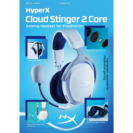 HyperX Cloud Stinger 2 Core - Headset - full size - wired - black - 14