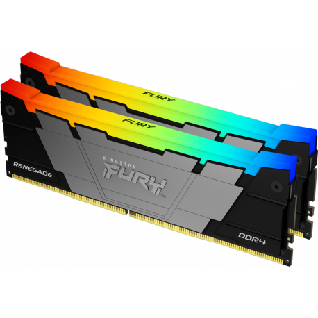 Kingston FURY Renegade RGB - DDR4 - kit - 64 GB: 2 x 32 GB - DIMM 288-pin - 3200 MHz  /  PC4-25600 - CL16 - 1.35 V - unbuffered - non-ECC - black - 0