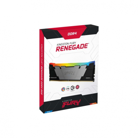 Kingston FURY Renegade RGB - DDR4 - kit - 64 GB: 2 x 32 GB - DIMM 288-pin - 3200 MHz  /  PC4-25600 - CL16 - 1.35 V - unbuffered - non-ECC - black - 3