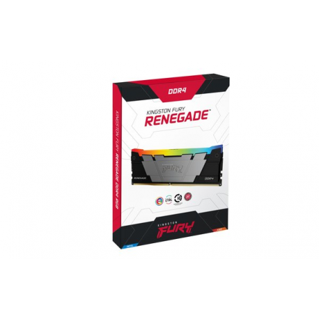 Kingston FURY Renegade RGB - DDR4 - kit - 64 GB: 2 x 32 GB - DIMM 288-pin - 3200 MHz  /  PC4-25600 - CL16 - 1.35 V - unbuffered - non-ECC - black - 12
