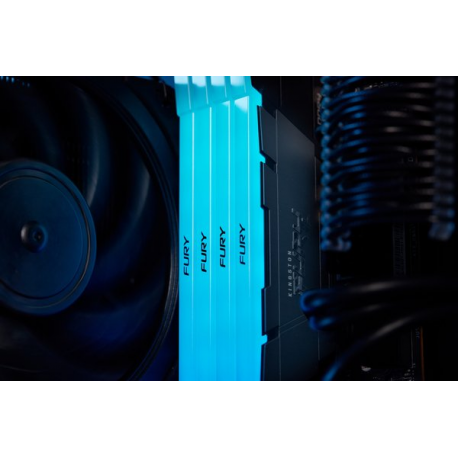 Kingston FURY Renegade RGB - DDR4 - kit - 64 GB: 2 x 32 GB - DIMM 288-pin - 3200 MHz  /  PC4-25600 - CL16 - 1.35 V - unbuffered - non-ECC - black - 13