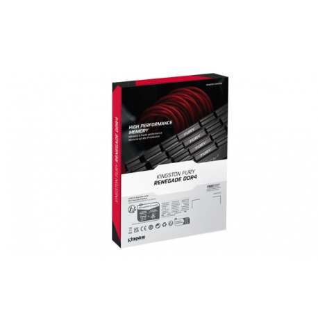 Kingston FURY Renegade - DDR4 - kit - 64 GB: 4 x 16 GB - DIMM 288-pin - 3600 MHz  /  PC4-28800 - CL16 - 1.35 V - unbuffered - non-ECC - black - 7