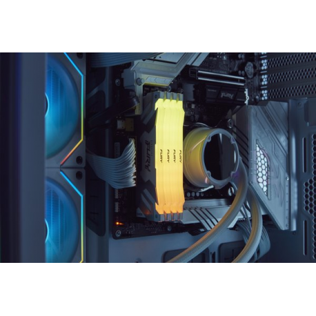 Kingston FURY Renegade RGB - DDR5 - module - 48 GB - DIMM 288-pin - 6400 MHz  /  PC5-51200 - CL32 - 1.4 V - unbuffered - on-die ECC - black & silver - 12
