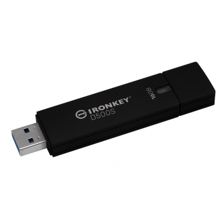 Kingston IronKey D500S - USB flash drive - encrypted - 16 GB - USB 3.2 Gen 1 - TAA Compliant - 3