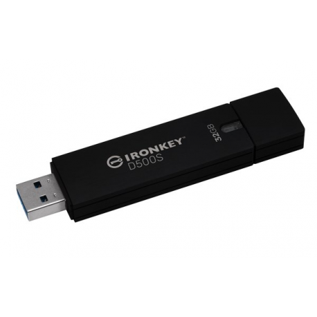Kingston IronKey D500S - USB flash drive - encrypted - 32 GB - USB 3.2 Gen 1 - TAA Compliant - 6