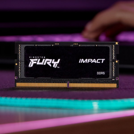 Kingston FURY Impact - DDR5 - kit - 32 GB: 2 x 16 GB - SO-DIMM 262-pin - 3000 MHz  /  PC5-48000 - CL38 - 1.35 V - unbuffered - on-die ECC - black - 2