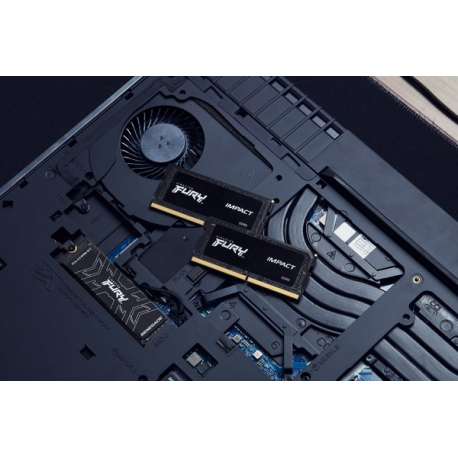 Kingston FURY Impact - DDR5 - kit - 32 GB: 2 x 16 GB - SO-DIMM 262-pin - 3000 MHz  /  PC5-48000 - CL38 - 1.35 V - unbuffered - on-die ECC - black - 14