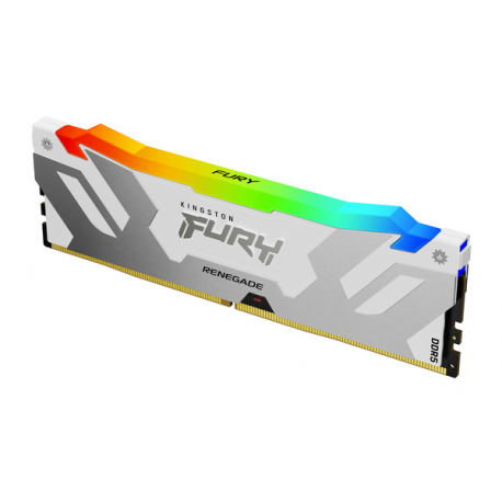 Kingston FURY Renegade RGB - DDR5 - kit - 64 GB: 2 x 32 GB - DIMM 288-pin - 6400 MHz  /  PC5-51200 - CL32 - 1.1 V - unbuffered - on-die ECC - white, silver - 5
